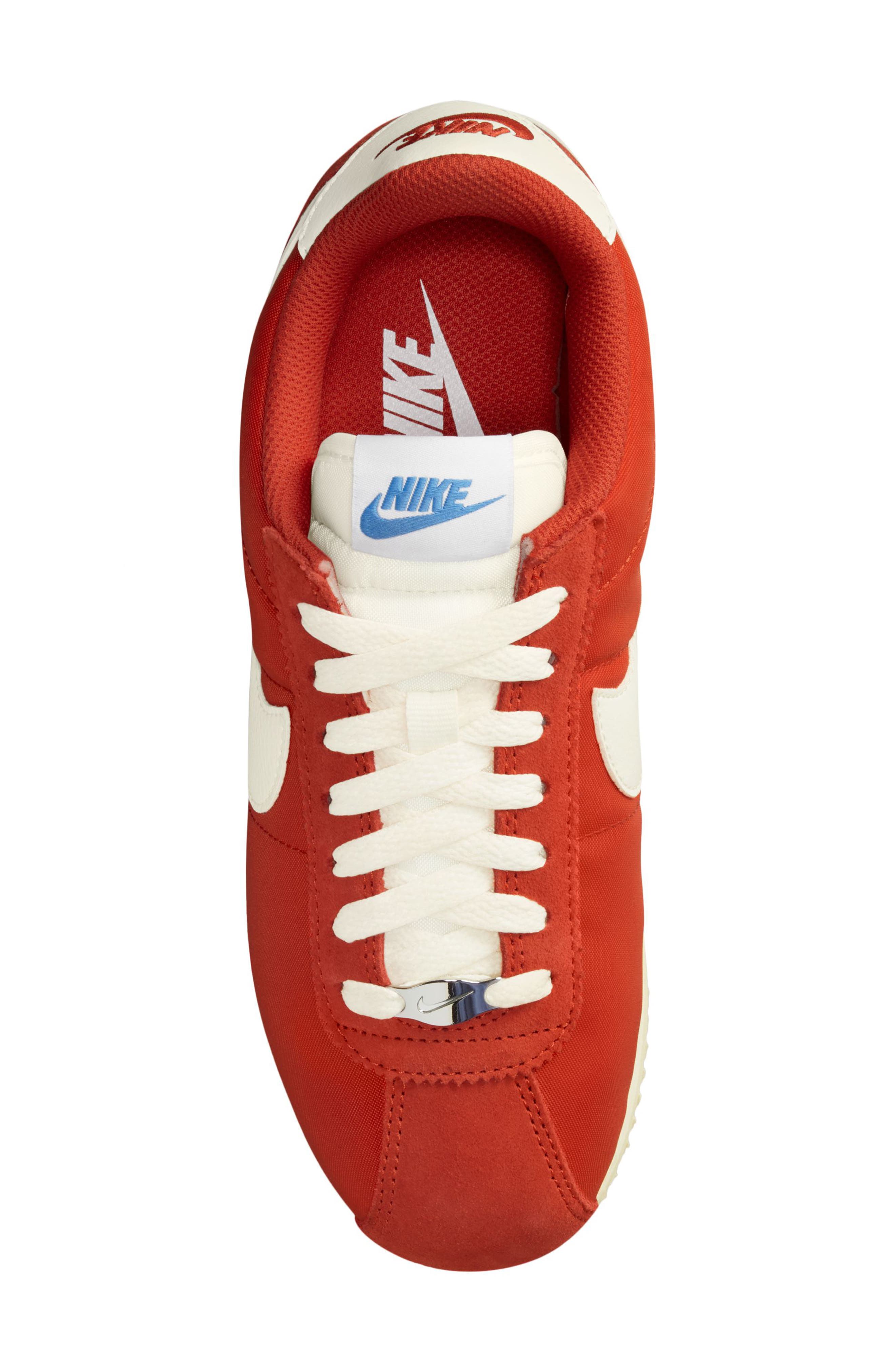 Nike Cortez Sneaker, Alternate, color, Picante Red/ Sail/ Blue