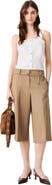 maje Tailored pleated Bermuda shorts