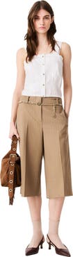 maje Tailored pleated Bermuda shorts