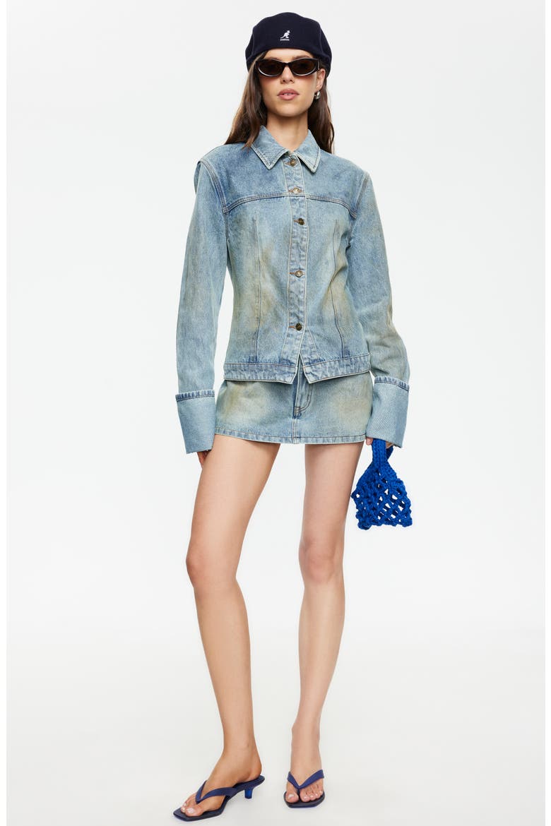 The Bronx Denim Jacket, Alternate, color, STONE BLUE