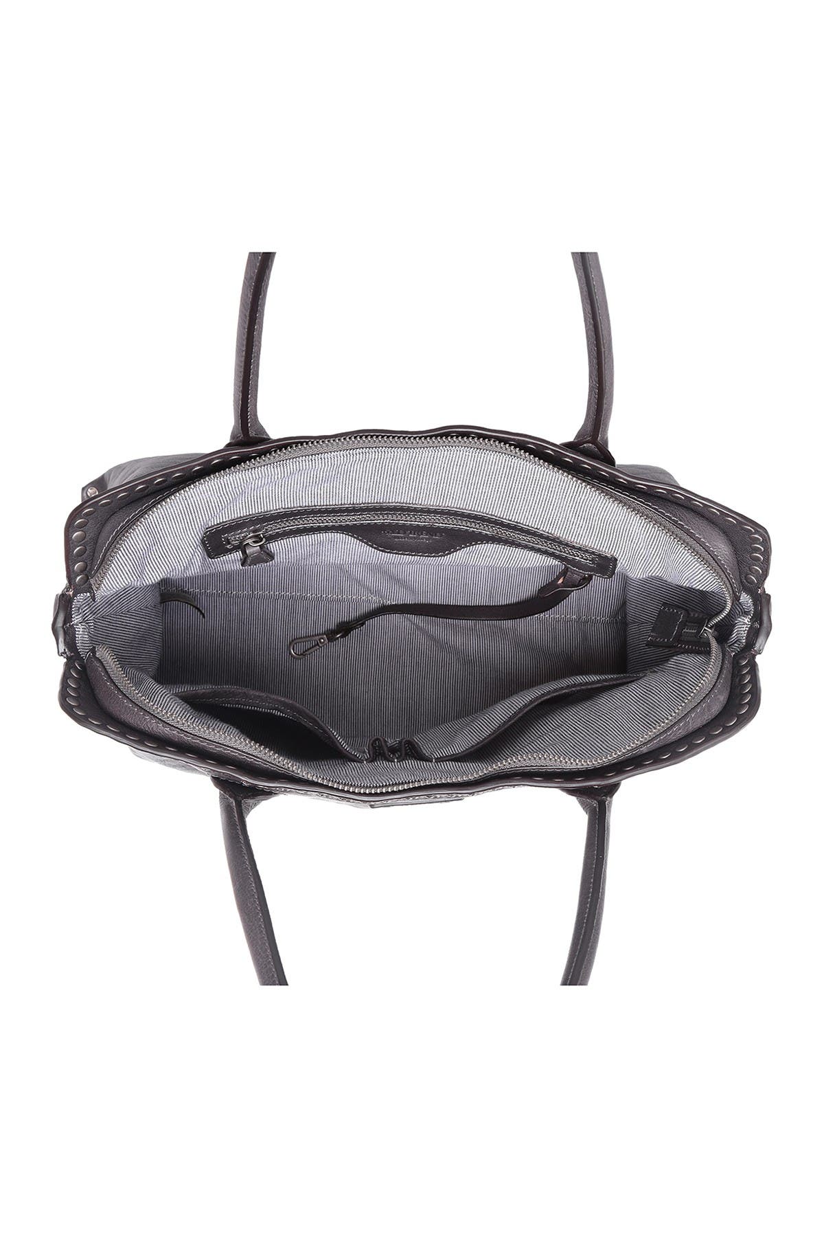 OLD TREND Soul Stud Leather Satchel Bag, Alternate, color, Slate