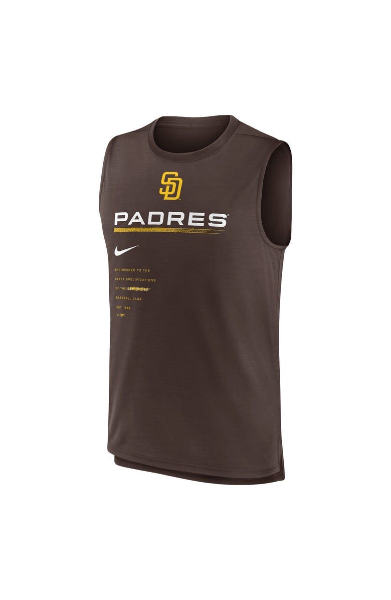 Nike Men's Nike Charcoal San Diego Padres Exceed Performance Tank Top, Alternate, color,