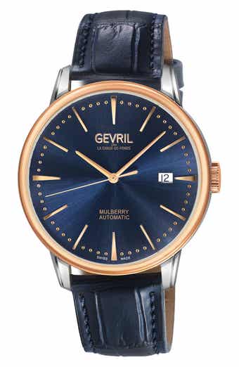 GEVRIL Wall Street Swiss Automatic Bracelet Watch, 39mm