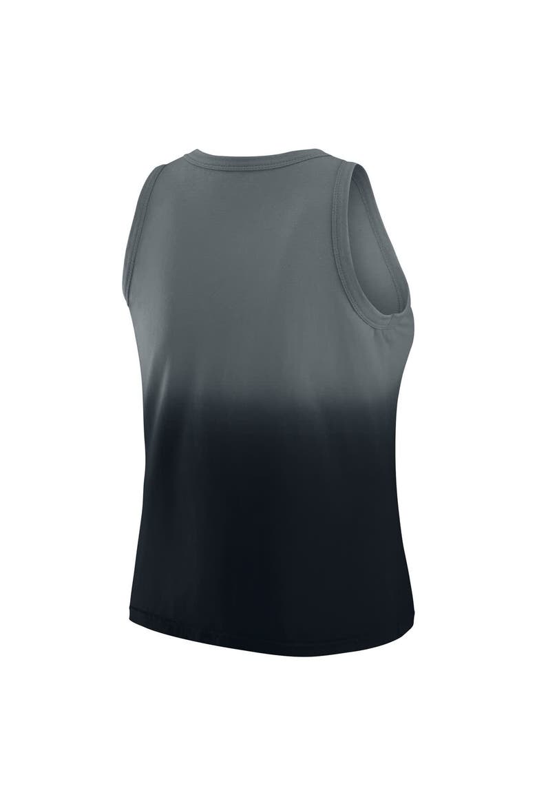 Women's WEAR by Erin Andrews x Gracie Hunt Black Carolina Panthers Ombre Tank Top, Alternate, color, Black