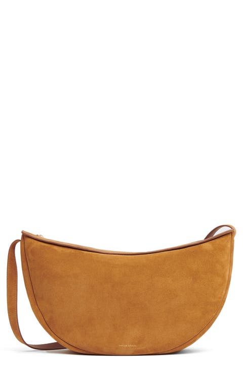 Large Moon Suede Sling Bag