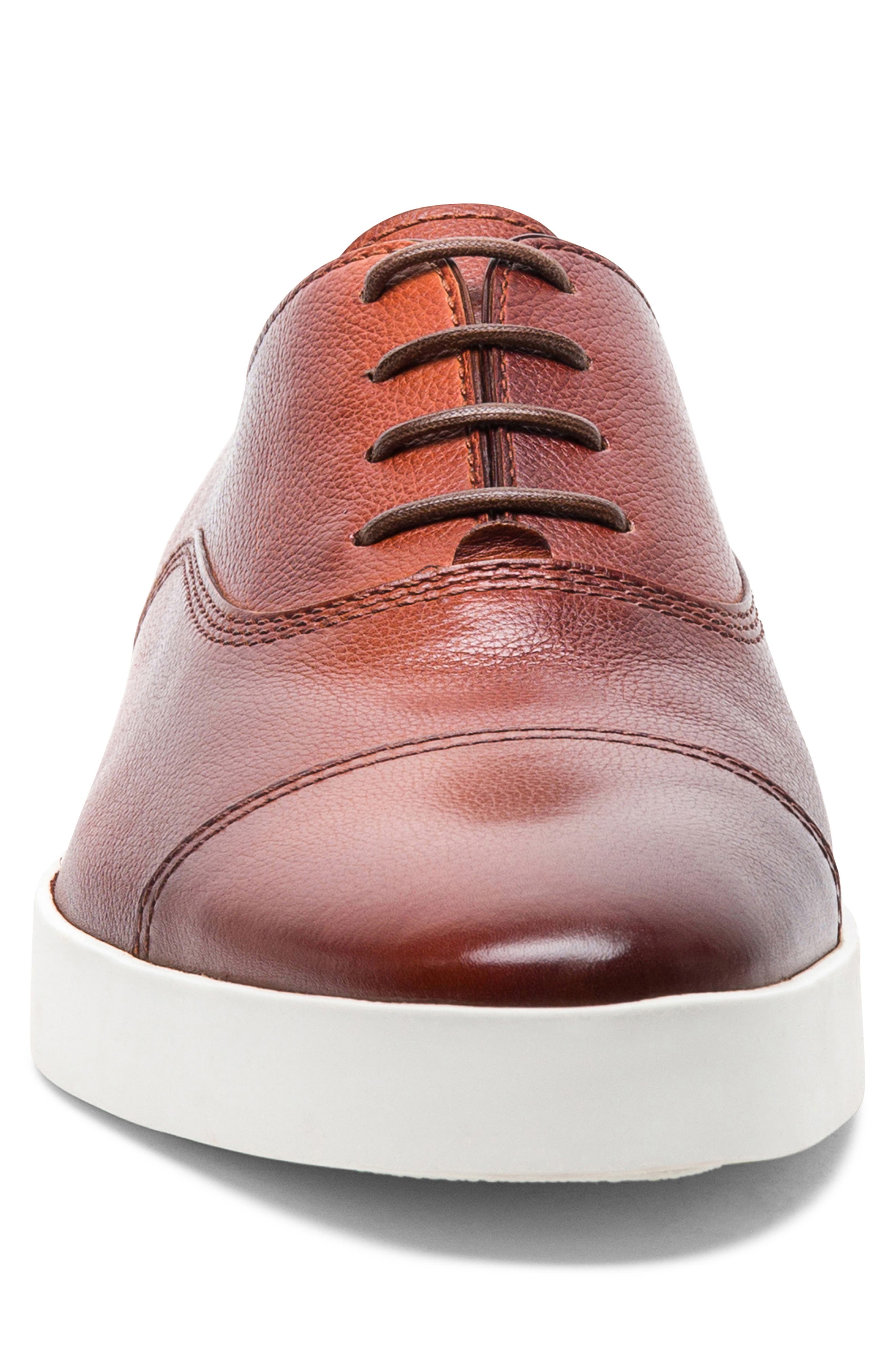 Santoni Behemoth Leather Sneaker, Alternate, color, Brown