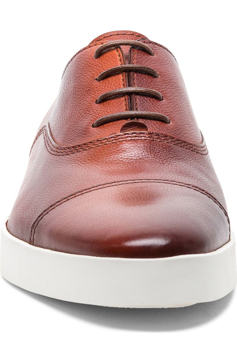 Santoni Behemoth Leather Sneaker, Alternate, color, Brown