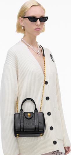 バッグ MARC JACOBS leather turn lock band bag Marc Jacobs The Turnlock Crossbody Tote Bag (Black