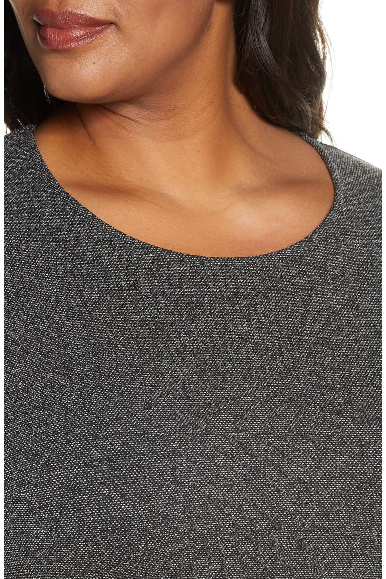 Carly Jacquard Fit & Flare Dress, Alternate, color, SALT AND PEPPER