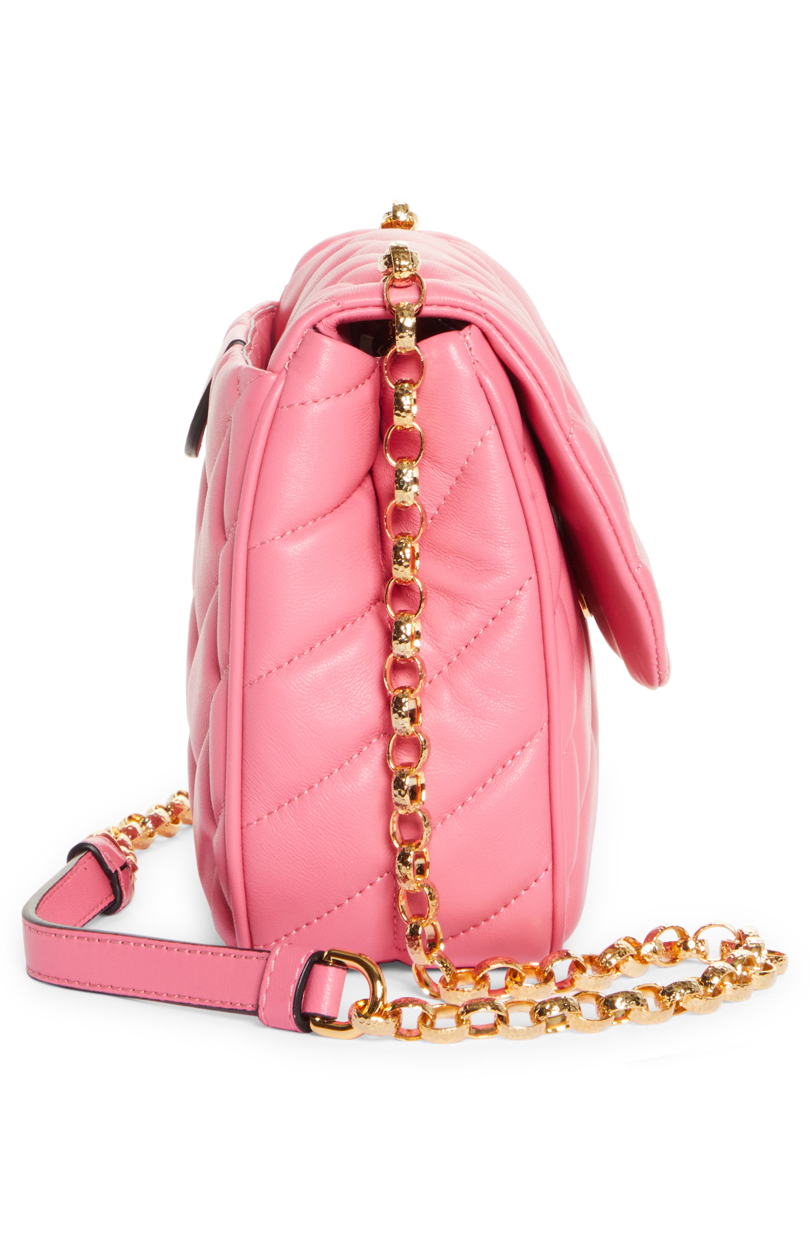 Moschino x Smiley<sup>®</sup> Double Smiley Quilted Crossbody Bag, Alternate, color, 