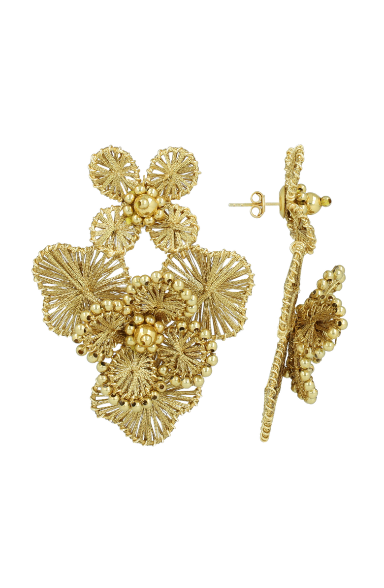 LOTT.gioielli CE SI Double Flower Earring L - Gold, Main, color, Gold