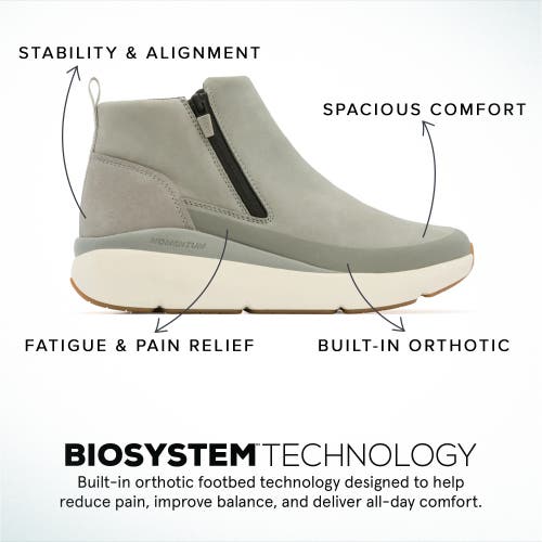 Abeo Mxv Shift Zip Bootie In Grey Nubuck - Regular