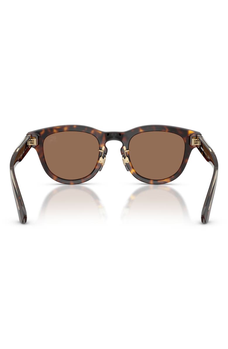 Burberry 48mm Phantos Sunglasses, Alternate, color, Dark Havana / Dark Brown