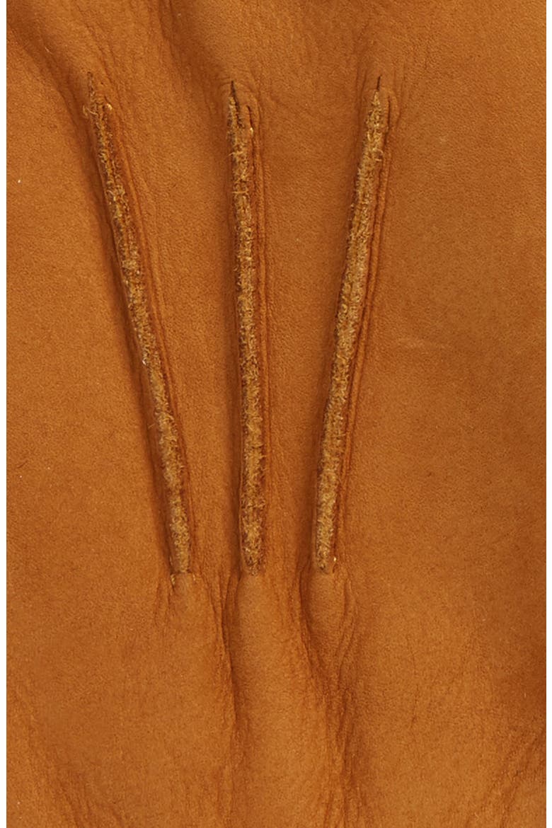 Three-Point Leather Tech Gloves, Alternate, color, CHESTNUT