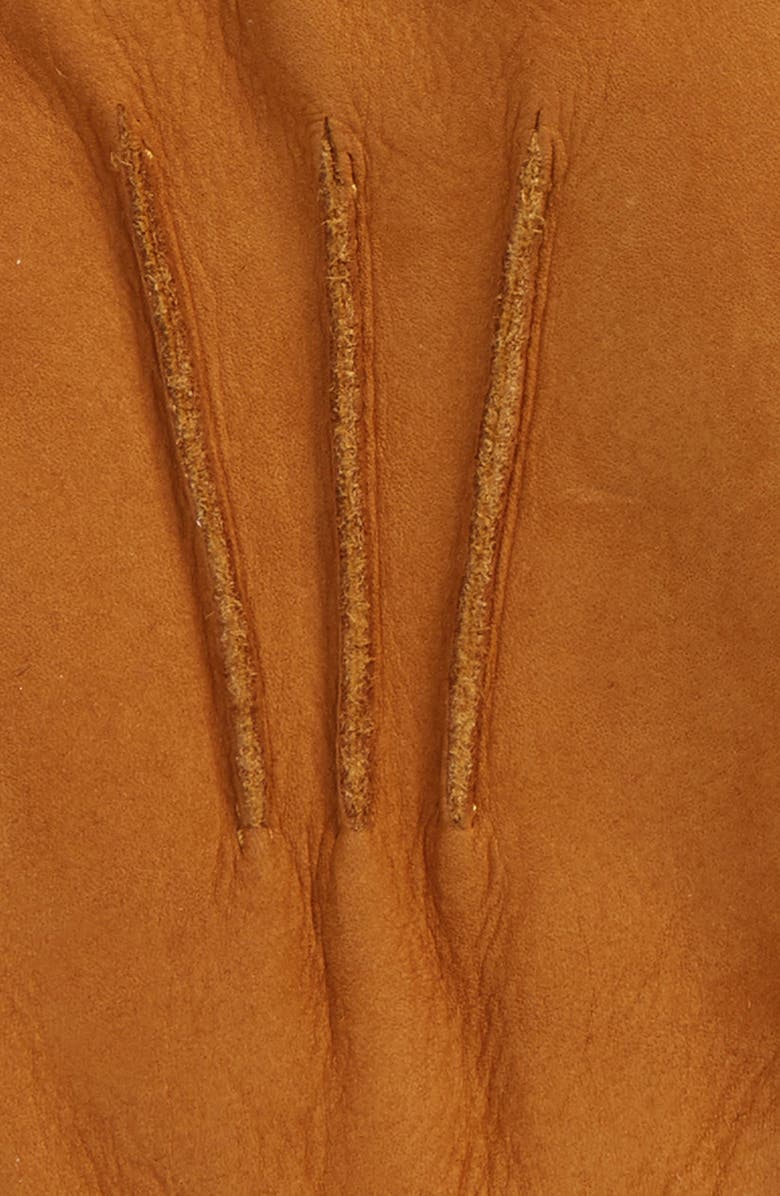 UGG<sup>®</sup> Three-Point Leather Tech Gloves, Alternate, color, Chestnut