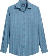 johnnie-O Kenney Check Stretch Button-Up Shirt