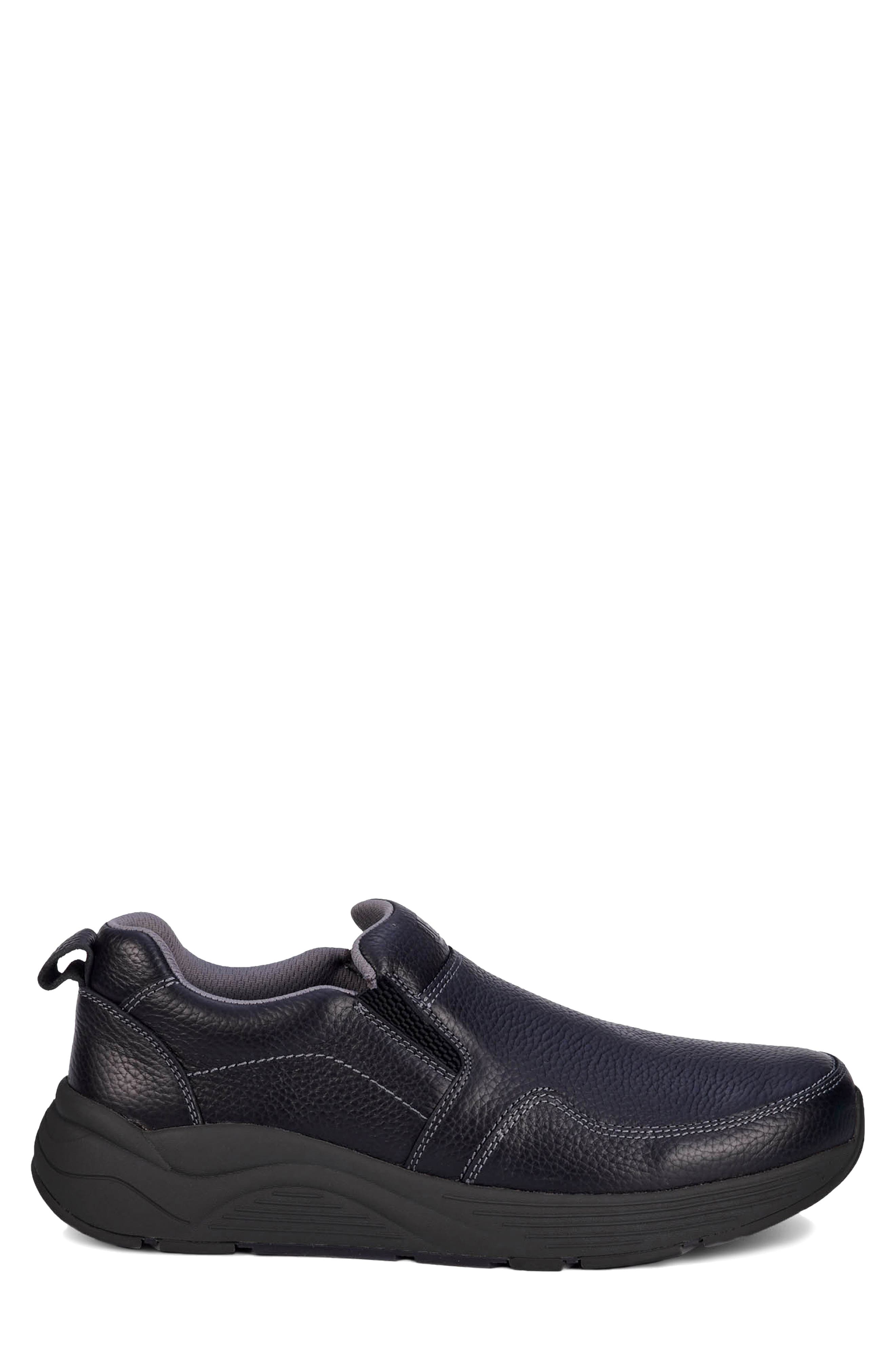 Match Leather Slip On Sneaker, Alternate, color, BLACK PEBBLED LEATHER