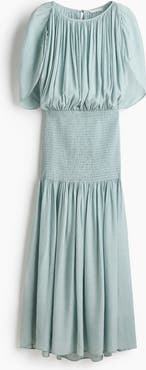 H&M Smocked Cape-detail Dress