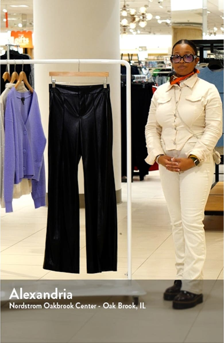 Dylan High Waist Faux Leather Wide Leg Pants, sales video thumbnail