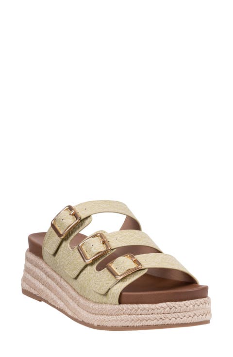 Fabulist Buckle Espadrille Platform Wedge Sandal (Women)