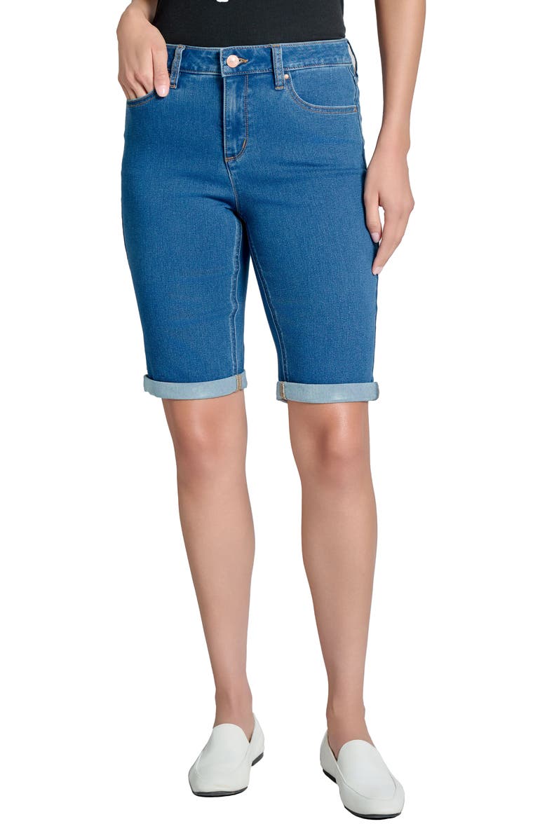 Jones New York Lexington Denim Bermuda Shorts, Main, color, 
