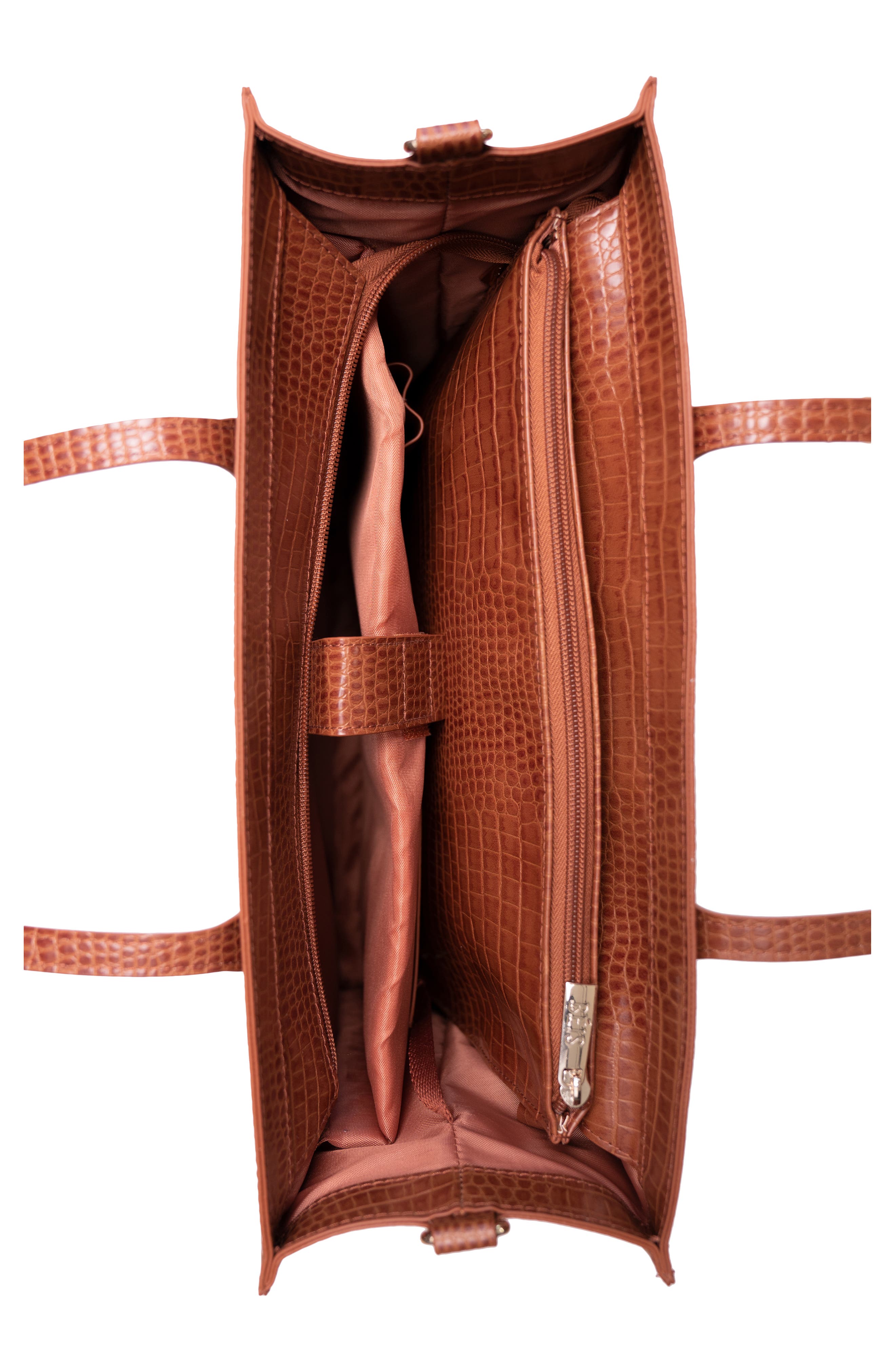 Béis Mini Work Croc Embossed Faux Leather Tote, Alternate, color, 