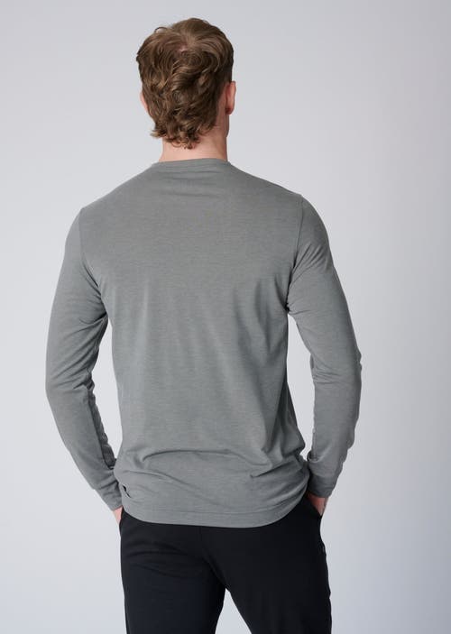 Leisure Lab Long Sleeve Everyday T-shirt In Heathered Gray