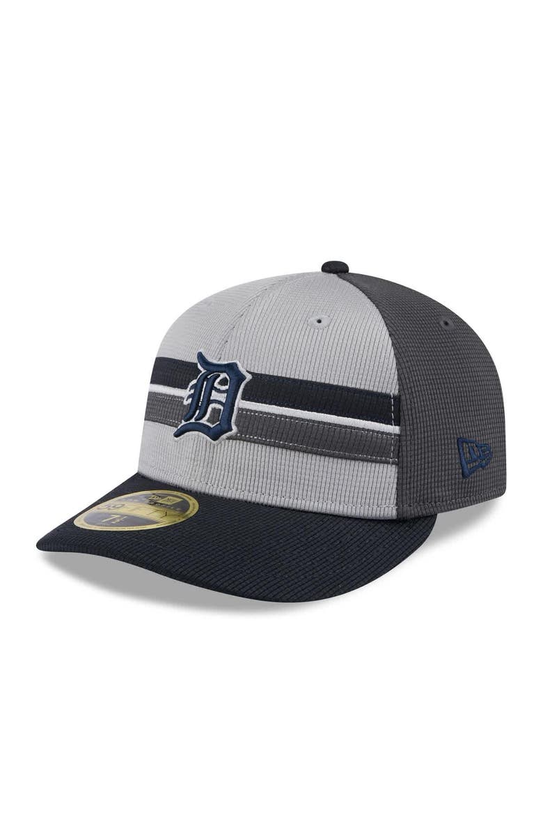 New Era Men's New Era  Gray/Navy Detroit Tigers 2025 Batting Practice Low Profile 59FIFTY Fitted Hat, Alternate, color, 