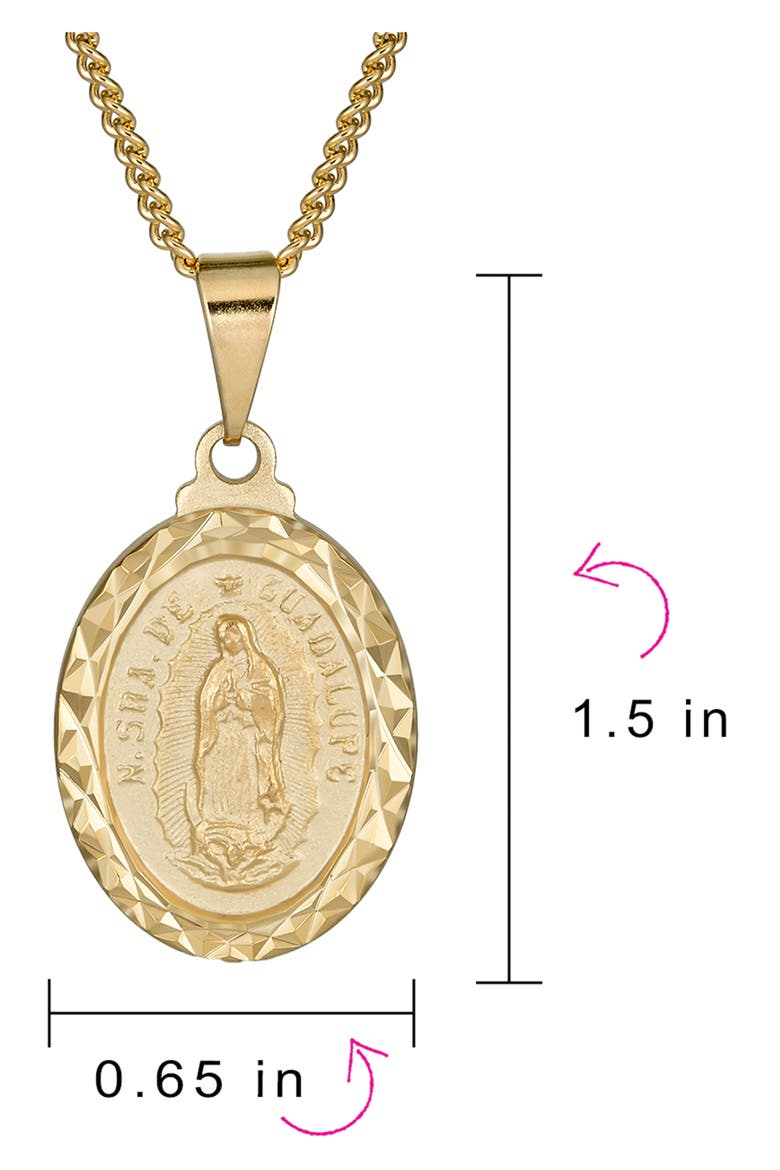 Religious Pendant Necklace, Alternate, color, GOLD-TONE
