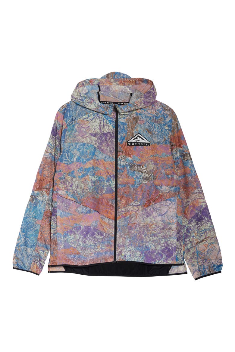 Packable Trail Windrunner Jacket, Alternate, color, BLUE LAGOON/ BLACK