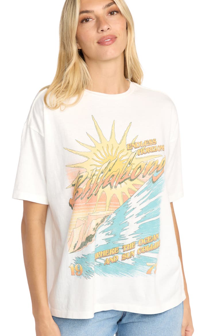 When Suns Collide Oversize Graphic T-Shirt, Alternate, color, SALT CRYSTAL