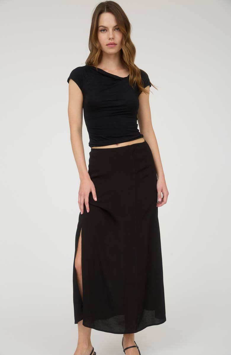 Blu Pepper Midi Skirt, Alternate, color, Black
