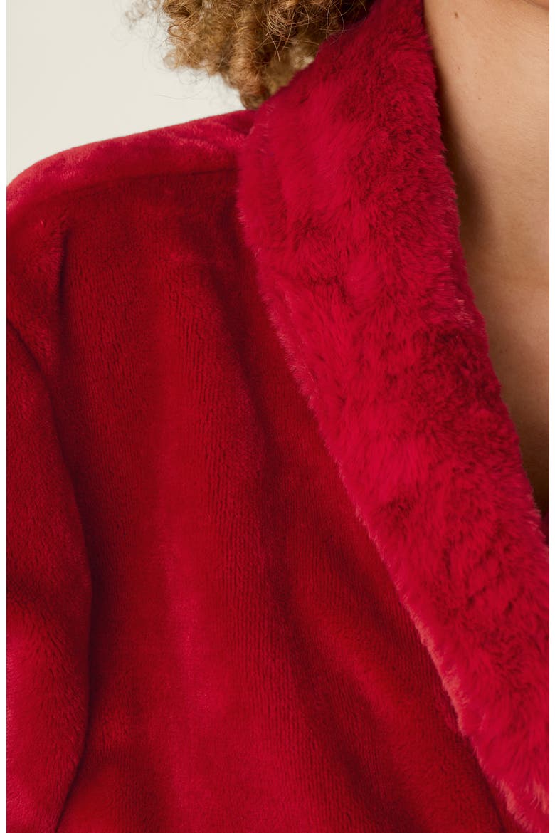 Luxe Plush Robe, Alternate, color, JESTER RED