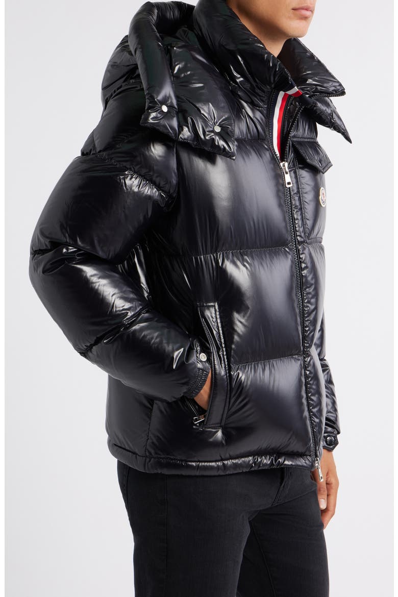 Montbeliard Short Down Jacket, Alternate, color, BLACK