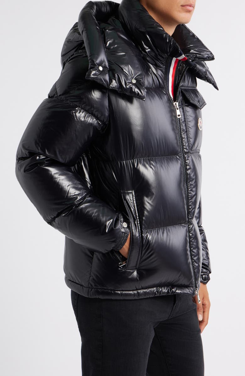 Moncler Montbeliard Short Down Jacket, Alternate, color, Black