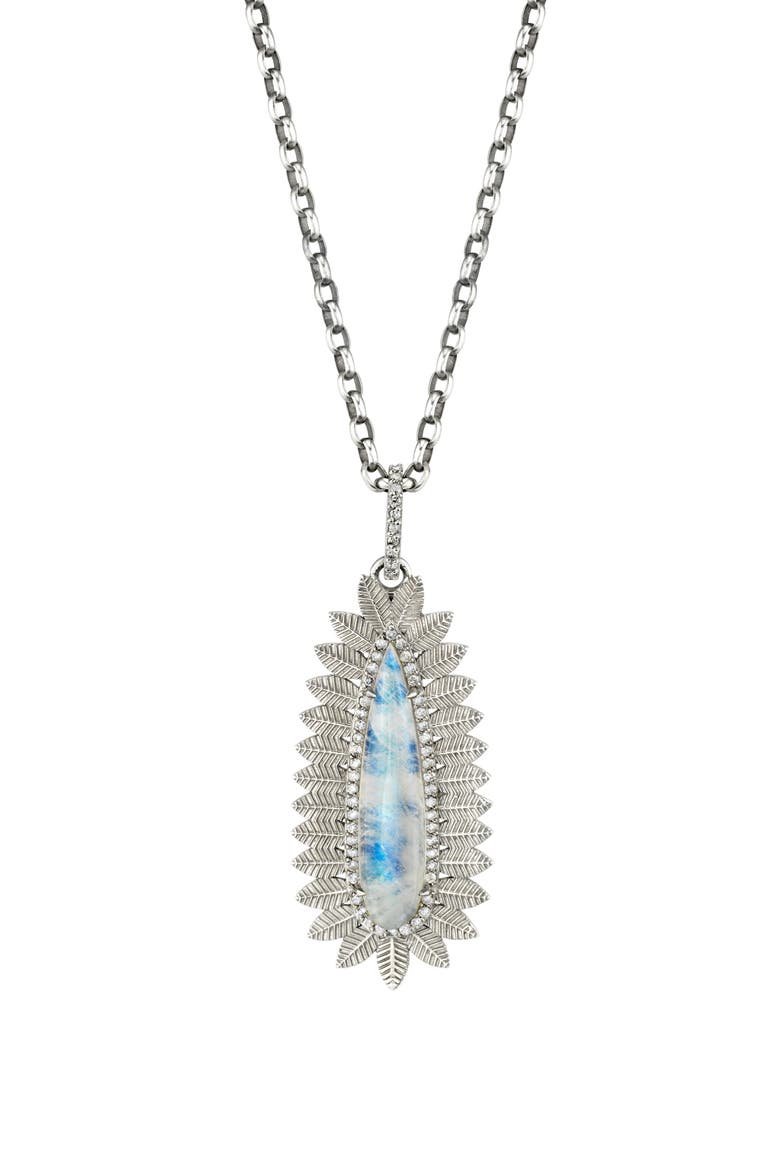 Moonstone Pendant Necklace, Main, color, MOONSTONE/ DIAMOND