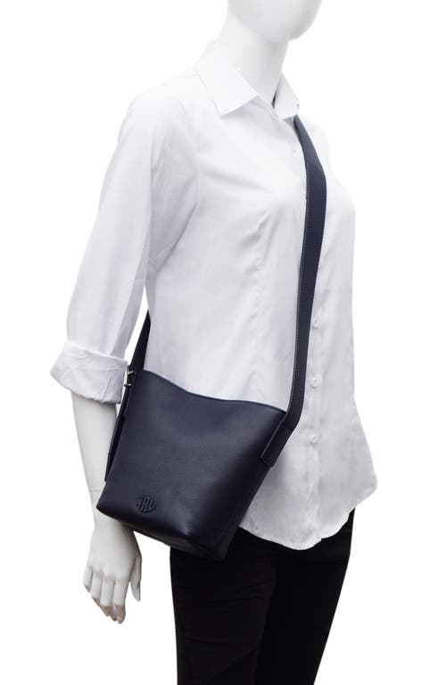 New Amsterdam Leatherworks Jayden Leather Bucket Bag In Blue