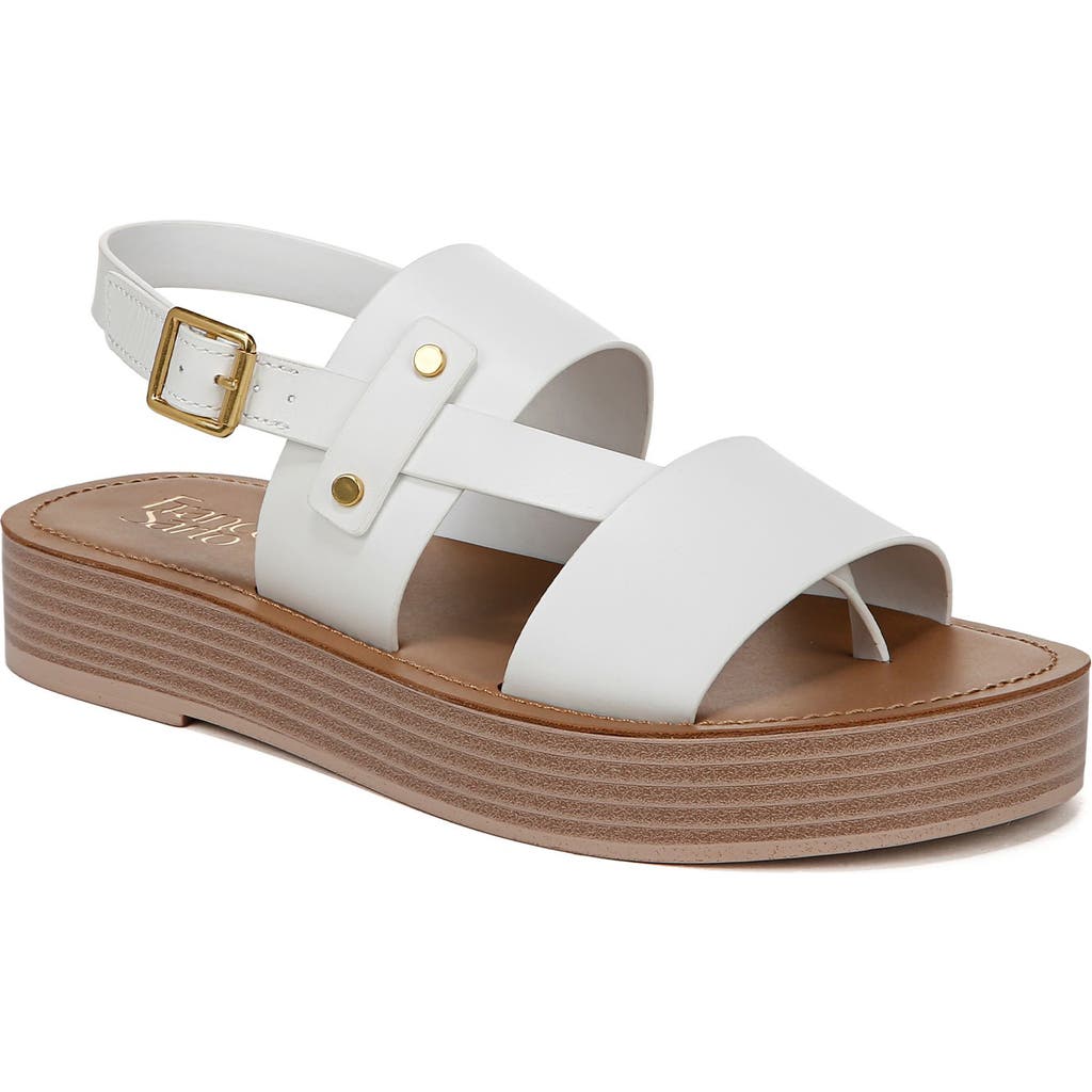 Franco Sarto Genova Slingback Platform Sandal In White