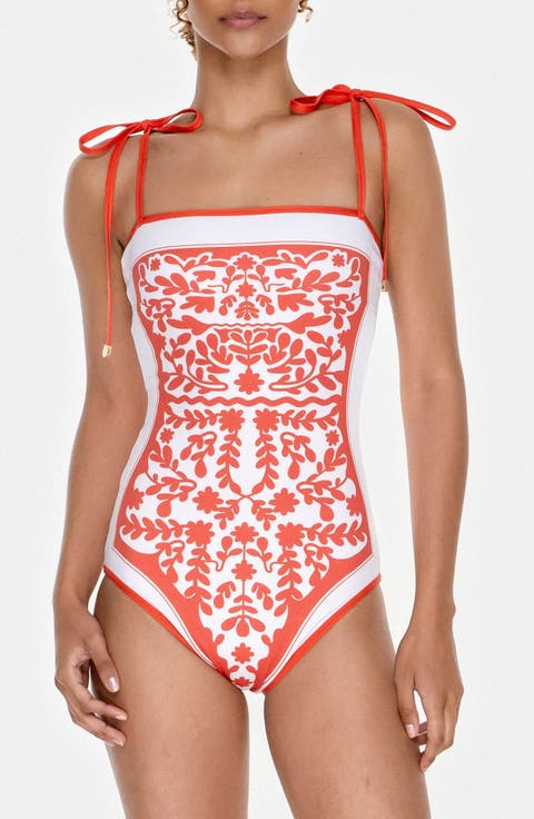 Crossing Red Reversible One-Piece Swimsuit