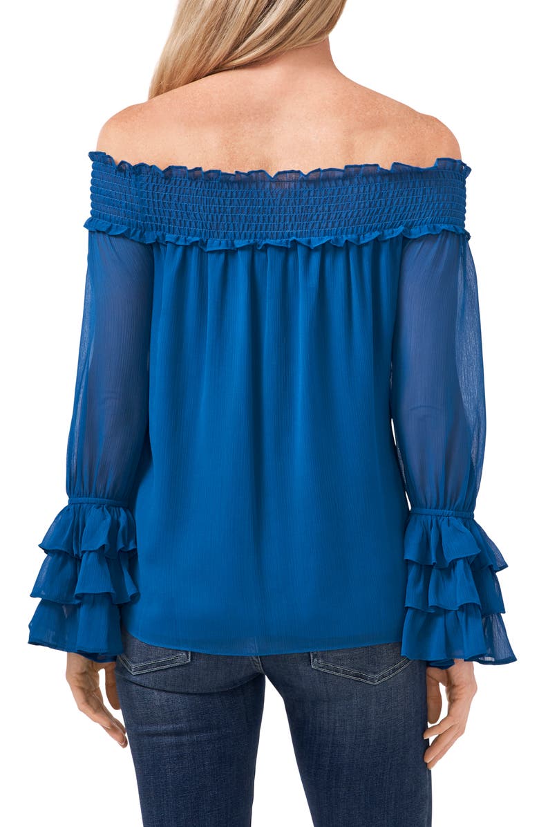 CeCe Off the Shoulder Ruffle Cuff Blouse, Alternate, color,