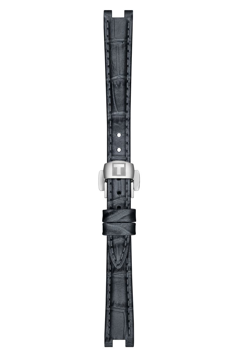 Desir Leather Strap Watch, 28mm, Alternate, color, BLACK