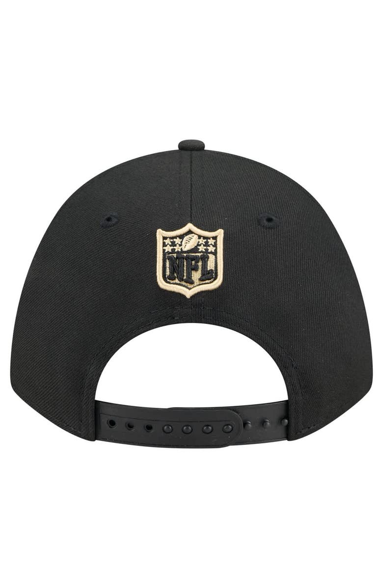 New Era Men's New Era  Black New Orleans Saints Team Collection 9FORTY M-Crown Adjustable Hat, Alternate, color, 