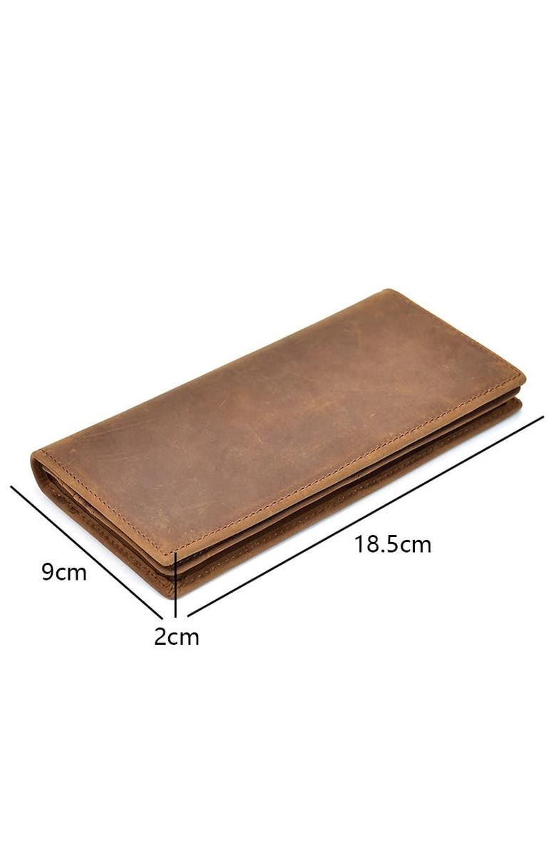STEEL HORSE LEATHER The Pathfinder Bifold Wallet | Genuine Leather Pocket Book, Alternate, color, Brown