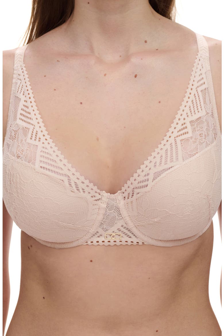 Origins Underwire Plunge Bra, Alternate, color, BEIGE BLUSH