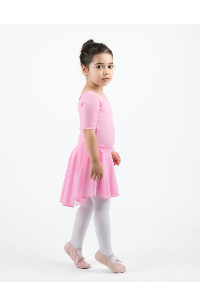 Leveret Girls Short Sleeve Skirted Leotard, Alternate, color, Light Pink