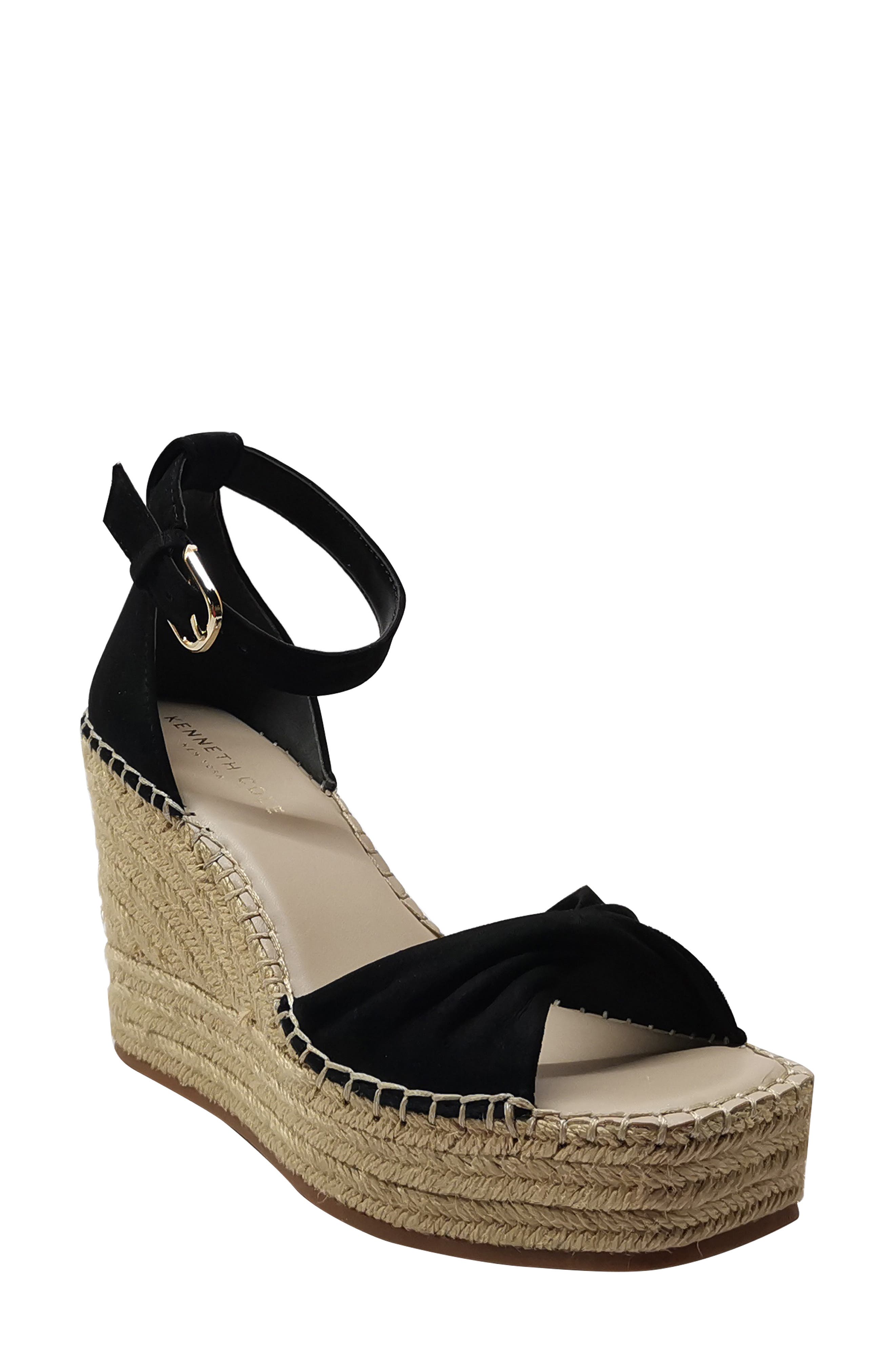 Kenneth Cole Sol Ankle Strap Espadrille Platform Wedge Sandal, Main, color, 