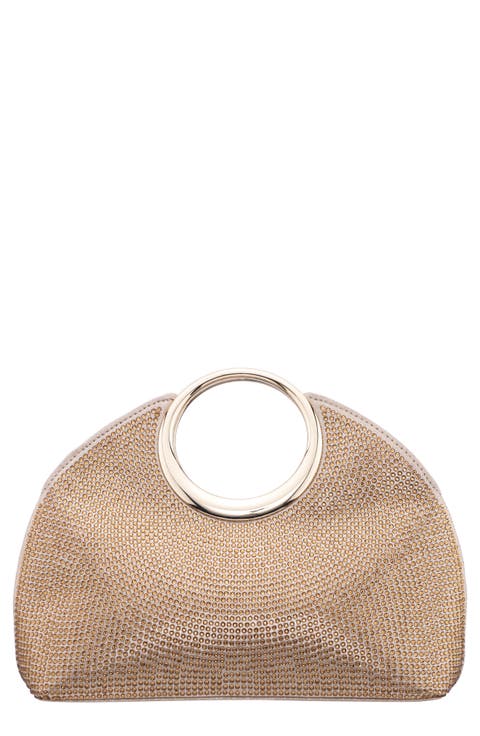 Hannah Crystal Embellished Top Handle Bag
