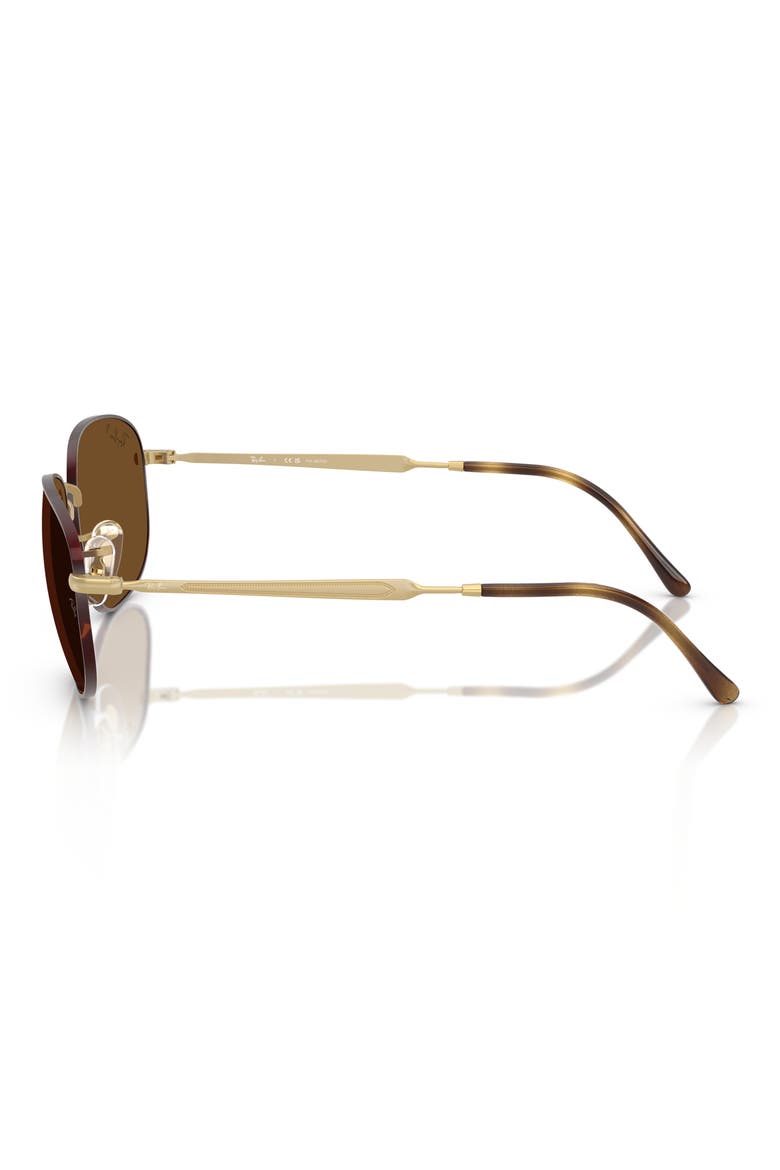 60mm Polarized Pillow Sunglasses, Alternate, color, BROWN