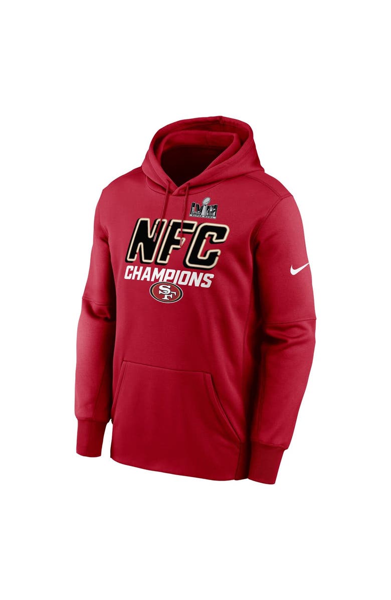 Nike Men's Nike Scarlet San Francisco 49ers 2023 NFC Champions Iconic Pullover Hoodie, Alternate, color,