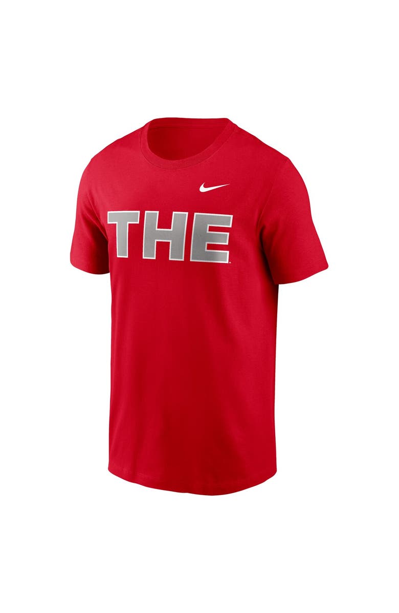 Nike Men's Nike Scarlet Ohio State Buckeyes THE T-Shirt, Alternate, color, Scarlet